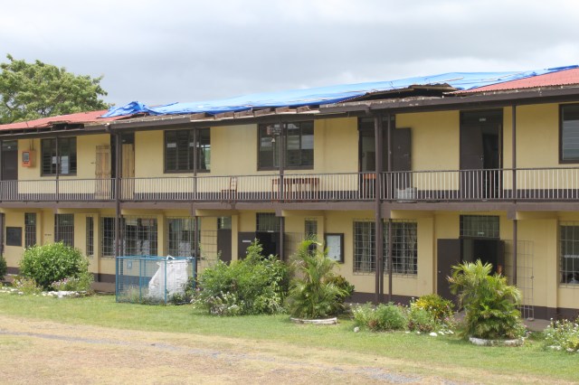 Balata High School (damaged roof after cyclones in Jan 2013)