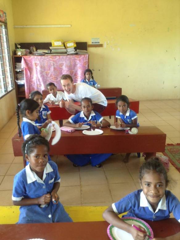 Jarrod getting his students ready