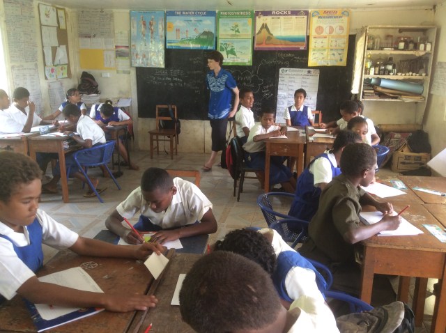 Teaching students in class 5 