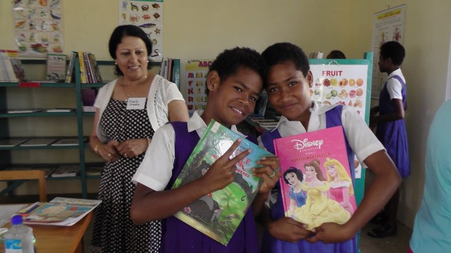 Children were very excited to borrow books