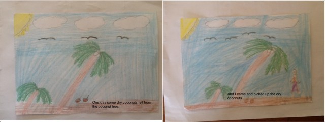 Pages from digital book written by a primary school student in Fiji