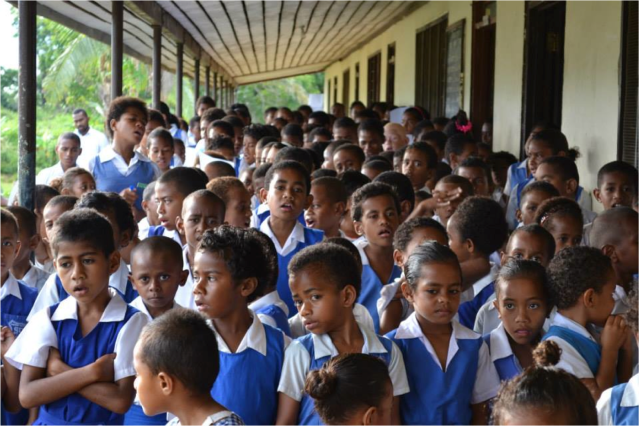 School assembly at Sabeto District School