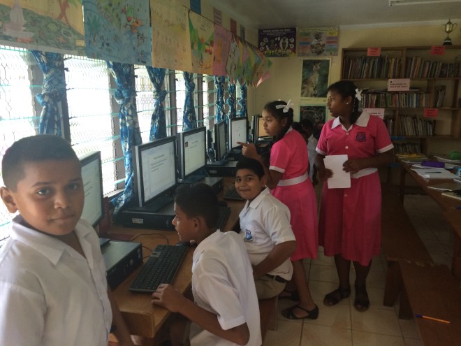 The student's worked in groups to create their presentations.