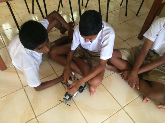 The students programmed their robots for a range of activities and challenges.