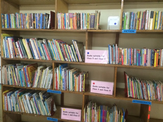 Fiction books were organised by reading level.