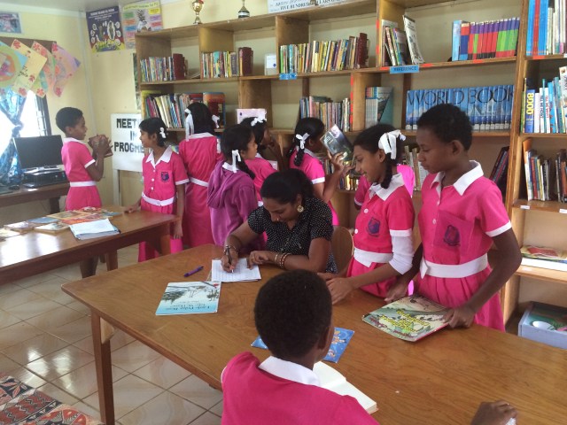 It was great to see how excited the students to borrow their books.