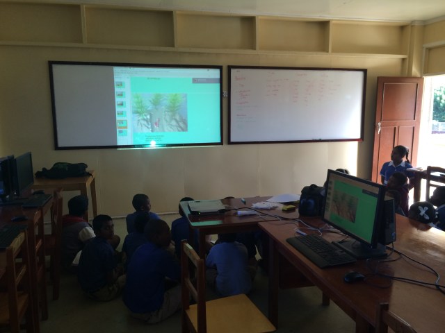 Everyone enjoying the digital stories from Lawnton State School, Australia.