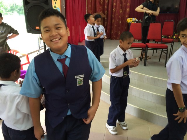 Happy students at the closing ceremony