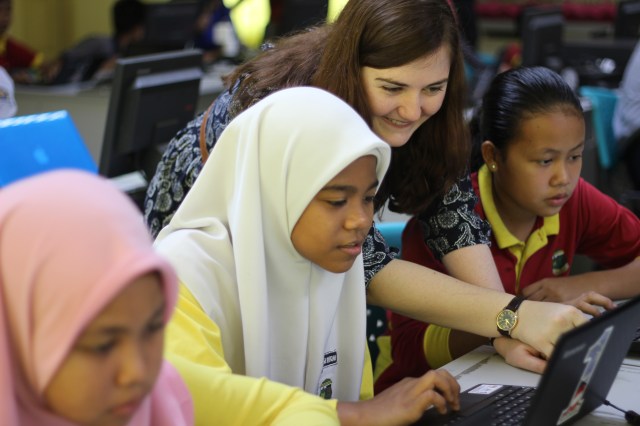 Assisting one of my students  