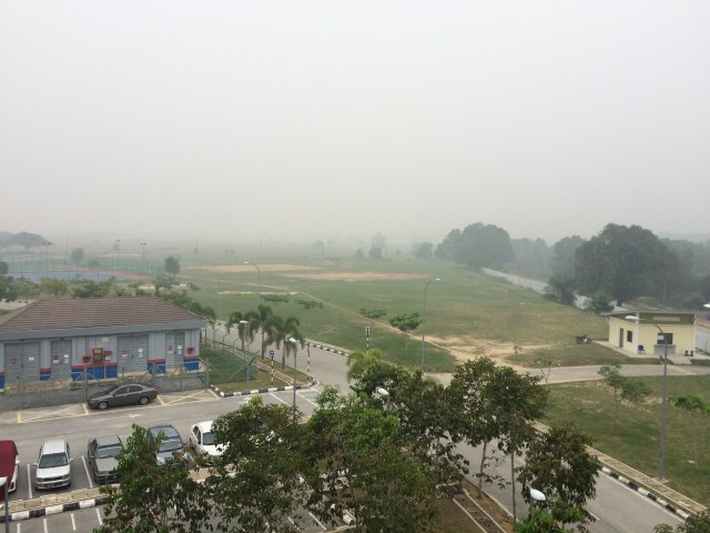 The view from my room at UMP, Pekan (28 September 2015)