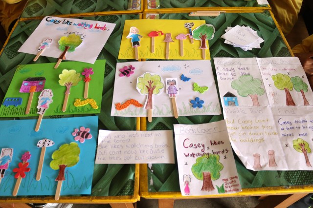 Pages created by students for their digital story